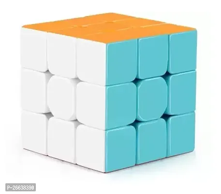 New Stickerless 3X3X3 High Speed Magic Cube Puzzle Toy 1 Piece-thumb0
