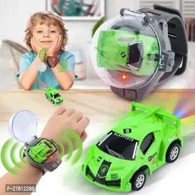 Mini Remote Control Car Watch Toys, Easy Control Safe 98.4ft Remote Control Distance Cute Wrist Racing Car Watch Silicone Strap with Dust Cover for Outdoor-thumb0