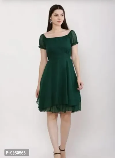 Sensational Georgette Dress for Women-thumb0
