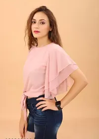 Peach Color Georgette Top-thumb1