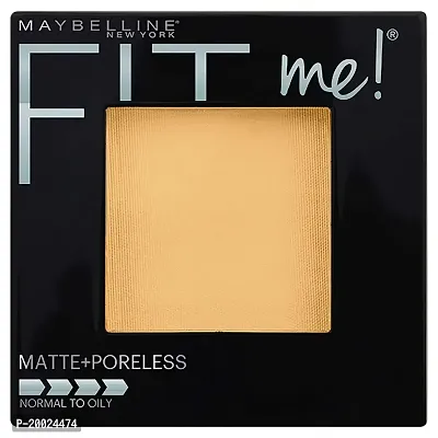 Maybelline New York Powder Foundation, Pressed Powder Compact, Mattifies Skin, Incl. Mirror and Applicator, Fit Me, 220 Natural Beige, 8.5g-thumb0