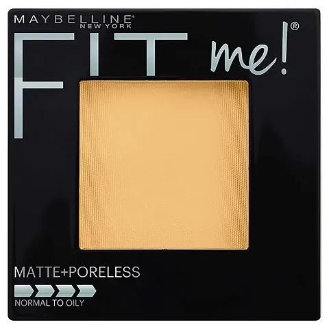 Maybelline New York Powder Foundation, Pressed Powder Compact, Mattifies Skin, Incl. Mirror and Applicator, Fit Me, 220 Natural Beige, 8.5g