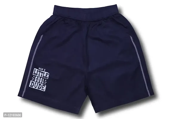 Maskhare Boy's Regular Fit Cotton Shorts|Bermuda Half Pants (Navy)-thumb0