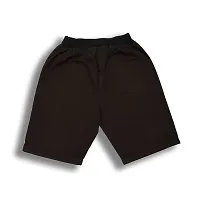 Maskhare Boys Regular Fit Pure Cotton Shorts Elasticated Waist Band with Three Pockets (Brown)-thumb2