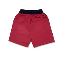 Maskhare Boy's Regular Fit Stylish Cotton Shorts|Bermuda Half Pants (Red)-thumb2