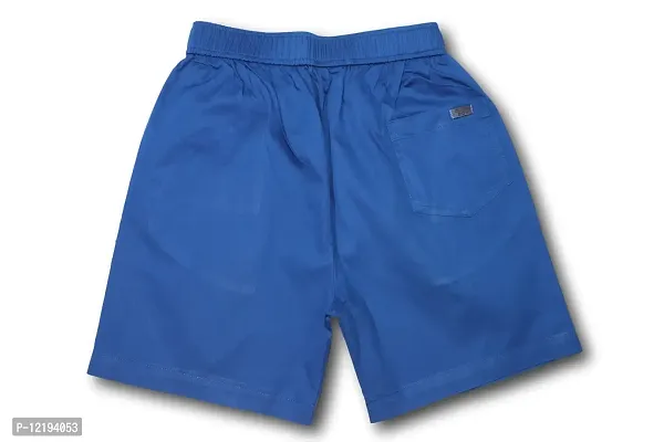 Maskhare Boy's Regular Fit Cotton Shorts|Bermuda Half Pants (Denim Blue)-thumb3