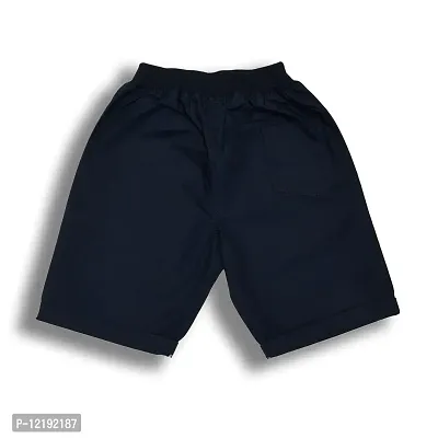 Maskhare Boys Boxer Regular Fit Cotton Shorts Elasticated Waist with Three Pockets | Comfortable Bermuda Shorts (Navy)-thumb3