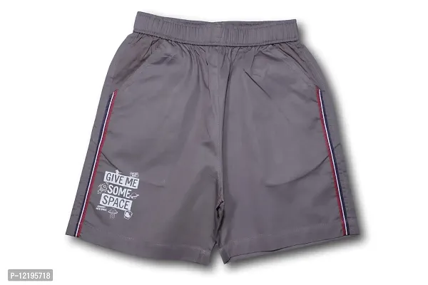 Maskhare Boy's Regular Fit Cotton Shorts|Bermuda Half Pants (Grey)