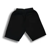 Maskhare Boys Regular Fit Pure Cotton Shorts Elasticated Waist Band with Three Pockets |Comfortable Three Fourth Shorts | Black-thumb2