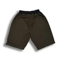 Maskhare Boys Boxer Regular Fit Cotton Bermuda Shorts Elasticated Waist with Three Pockets | Comfortable Shorts (Brown)-thumb2