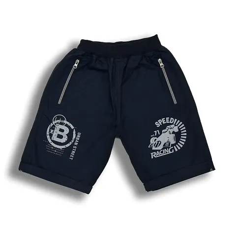 Maskhare Boys Boxer Regular Fit Shorts Elasticated Waist with Three Pockets | Comfortable Bermuda Shorts (Navy)