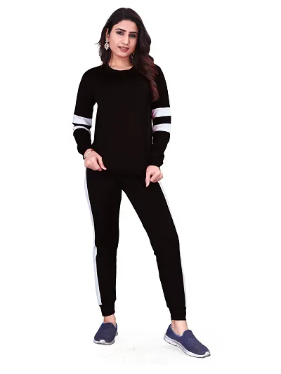 VRUGRA Lycra Blended Side Taped Tracksuit Co-ord Sets for Women