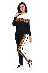 Elite Multicoloured Polyester Striped Tracksuit For Women-thumb1