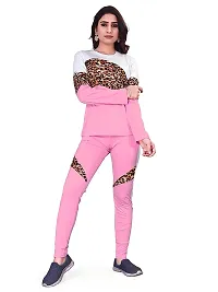 Elite Pink Polyester Printed Tracksuit For Women-thumb1