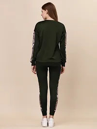 Stylish Green Cotton Blend Printed Tracksuit For Women-thumb2