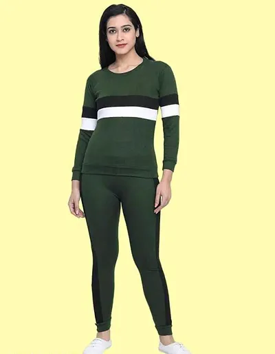 RIWAAYAT IMPEX| Womens Solid Track Suit | Womens Striped Tracksuit |Top &amp; Leggings Pants |Outfit Set for Girls Womens| Yoga Track Suit Pants, Joggers, Gym