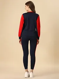 Stylish Red Cotton Blend Printed Tracksuit For Women-thumb2