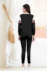 Stylish Black Cotton Blend Long Sleeves Tracksuit For Women-thumb2