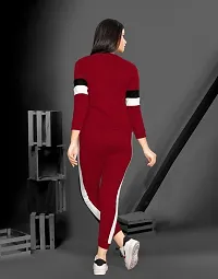 Solid Women Track Suit Maroon-thumb1