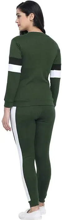 Women's Solid Stripes Track Suit | Women's Striped Tracksuit Top  Leggings Pants Outfit Set for Girls Women's Yoga Track Suit Pants, Joggers, Gym, Active Lower Wear 2 Lines Suit-thumb2