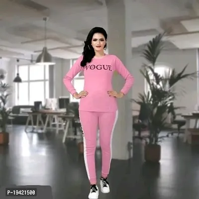 Printed Women Track Suit Pink Vogue