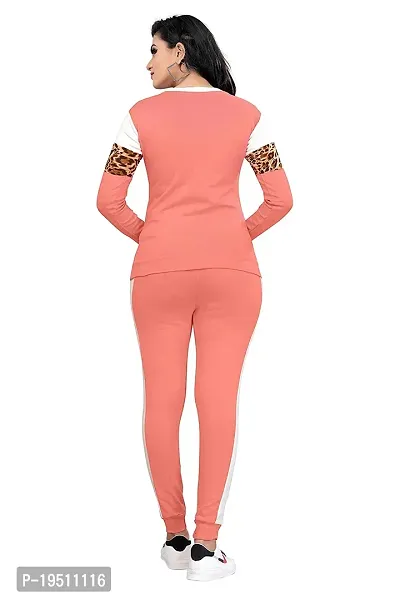 Animal Print Solid Women Track Suit-thumb5