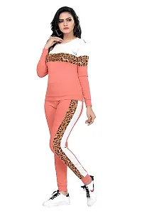 Animal Print Solid Women Track Suit-thumb2