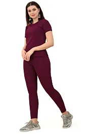 Stylish Women Tracksuit Maroon-thumb1