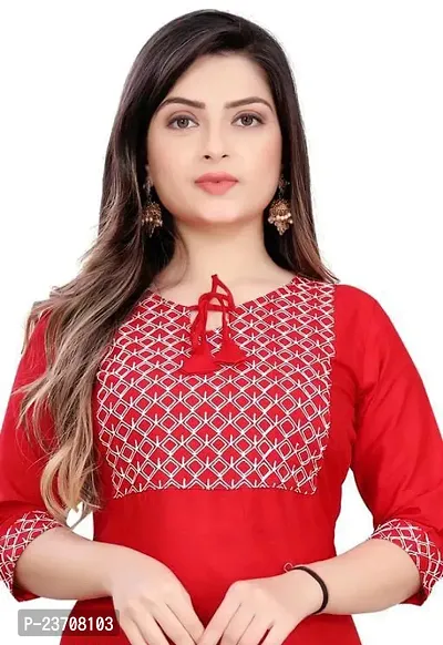 Classic Cotton  Stitched Kurti For Women-thumb3