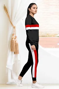 Stylish Black Cotton Blend Long Sleeves Tracksuit For Women-thumb4