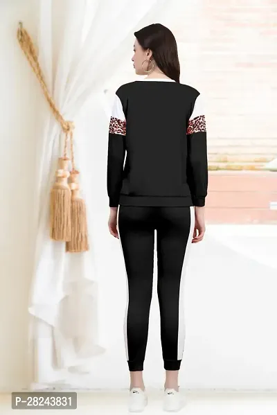 Stylish Black Cotton Blend Long Sleeves Tracksuit For Women-thumb5