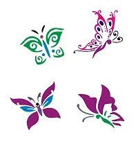 Sticker Hub Wood Butterfly Rangoli Making Stencil (Combo Pack of 4) RS03 RS03-thumb1