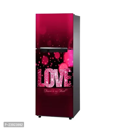 Love Heart Waterproof, Self Adhesive Fridge Sticker (Pack of 1)