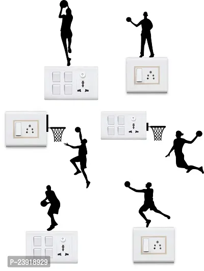 Sticker Hub Basket Ball Players Wall Sticker SW12