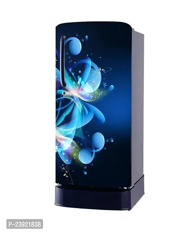 Psychedelic Collection Abstract Design Coloufull Flower Decorative Fridge Sticker (Multicolor Vinyl 120X60)-SD_PCFS369-thumb0