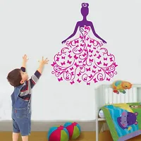 Sticker Hub Butterflies Dress PVC Wall Stickers(30 cm x24cm) BS608-thumb1