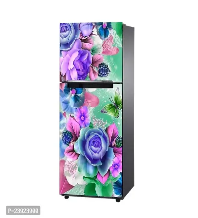 Violet Flower  Butterfly Fridge Sticker