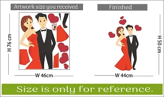 Sticker Hub Valentine Day Special Mullticolor Decorative Wall Sticker 50cm x 44cm AS402-thumb3