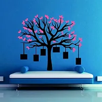 Sticker Hub Pink Black Tree with Hanging Photo Fram Wall Sticker BS533-thumb1