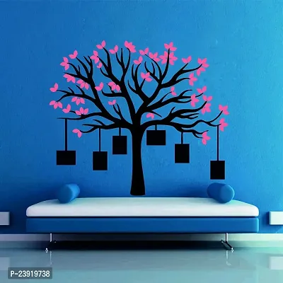 Sticker Hub Pink Black Tree with Hanging Photo Fram Wall Sticker BS533-thumb2