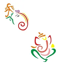 Sticker Hub Wood Ganesha Rangoli Making Stencil (Combo Pack of 2) RS24 RS24-thumb1