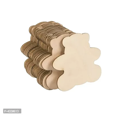 Paintable Teddy Bear Wooden Laser Cut For Decoration -Pack Of 20