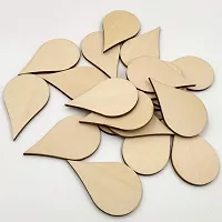 Paintable Drop Shape Wooden Laser Cut For Decoration -Pack Of 30-thumb1