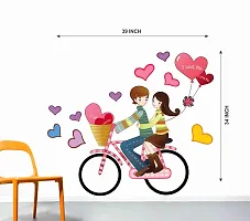 Sticker Hub I Love You coiple Cycling Romantic Art Wall Stickers BS115-thumb2