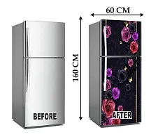 Beautiful Flower Fridge Wall Sticker for Double Single Door Sticker?(Pack of 1)-thumb2