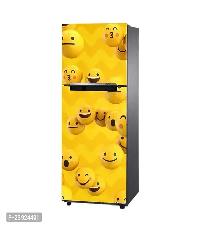 Yellow Emoji Design of Fridge Self Adhesive Sticker