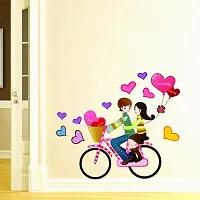 Sticker Hub I Love You coiple Cycling Romantic Art Wall Stickers BS115-thumb1