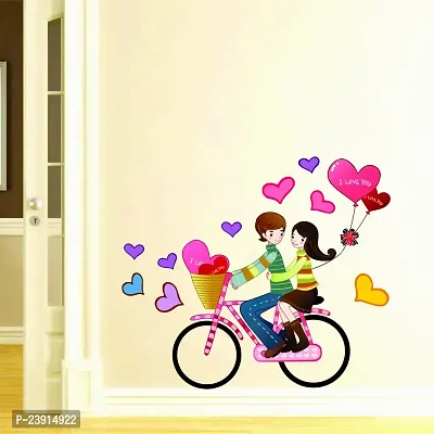 Sticker Hub I Love You coiple Cycling Romantic Art Wall Stickers BS115-thumb2