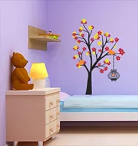 Sticker Hub Cage On A Colourful Tree Wall Sticker BS503-thumb1