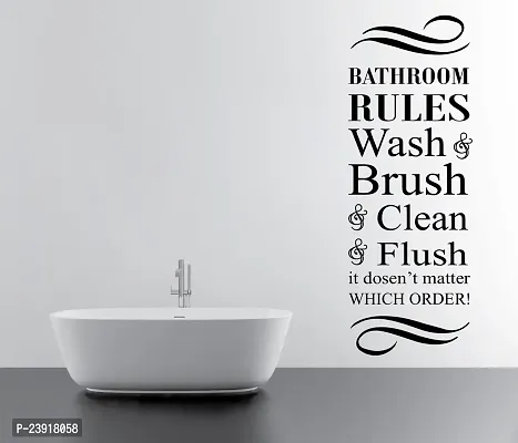 Sticker Hub 'Bathroom Rules' Wall Sticker DKBS0104M